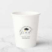 Elegant zwart-wit afstuderen papieren bekers (Voorkant)