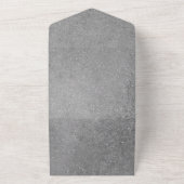 Elegant zwart wit, allemaal in één bruiloft uitgen all in one uitnodiging (Buitenkant)