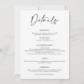 Elegant zwart wit alles in 1 script foto bruiloft kaart (Achterkant)