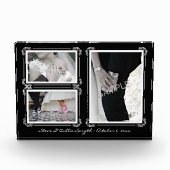 Elegant zwart/wit Art Deco 3 foto aandenken (Voorkant)