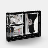 Elegant zwart/wit Art Deco 3 foto aandenken (Links)