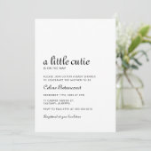 Elegant zwart-wit Baby shower Kaart (Staand voorkant)