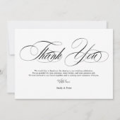 Elegant zwart-wit bedankt voor de 3 fotobruiloft (Achterkant)