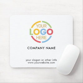 Elegant zwart wit bedrijf Business Logo Branded Muismat