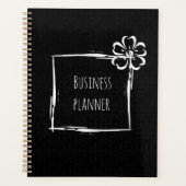 Elegant zwart wit bedrijf planner (Voorkant)