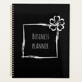 Elegant zwart wit bedrijf planner