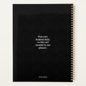 Elegant zwart wit bedrijf planner (Achterkant)