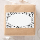 Elegant zwart-wit blad label (Insitu)