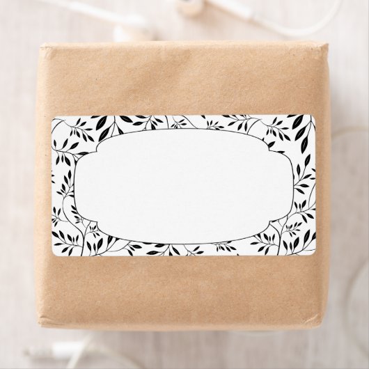 Elegant zwart-wit blad label (Insitu)