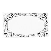 Elegant zwart-wit blad label (Voorkant)