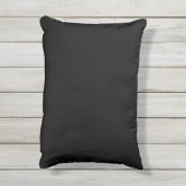 Elegant Zwart Wit bloeiende witte bloesem Buitenkussen (Achterkant (verticaal))