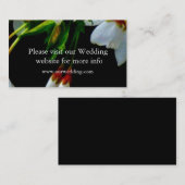 Elegant Zwart Wit bloeiende witte bloesem Visitekaartje (Voorkant / Achterkant)