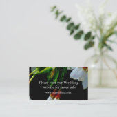 Elegant Zwart Wit bloeiende witte bloesem Visitekaartje (Staand voorkant)