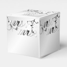 Elegant Zwart Wit Bloemen Bruiloft Favor Box Bedankdoosjes