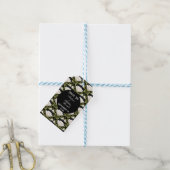 Elegant Zwart & Wit Bloemen Bruiloft: Kalligrafie Cadeaulabel (Met Touw)