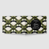 Elegant Zwart & Wit Bloemen Bruiloft: Kalligrafie Gastenboek (Volledig)