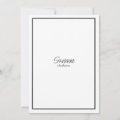 Elegant zwart-wit bloemenkant Vrijgezellenfeest Kaart (Achterkant)