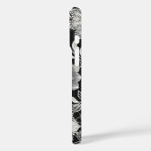 Elegant zwart-wit bloemenkantpatroon Case-Mate iPhone case (Achterkant / Links)