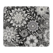 Elegant zwart-wit bloemenkantpatroon