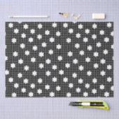 Elegant zwart-wit bloemenrooster tissuepapier (Craft)