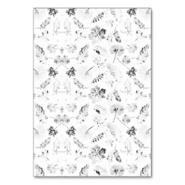 Elegant zwart-wit bloemmotief met d kaart