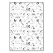 Elegant zwart-wit bloemmotief met d kaart (Achterkant)
