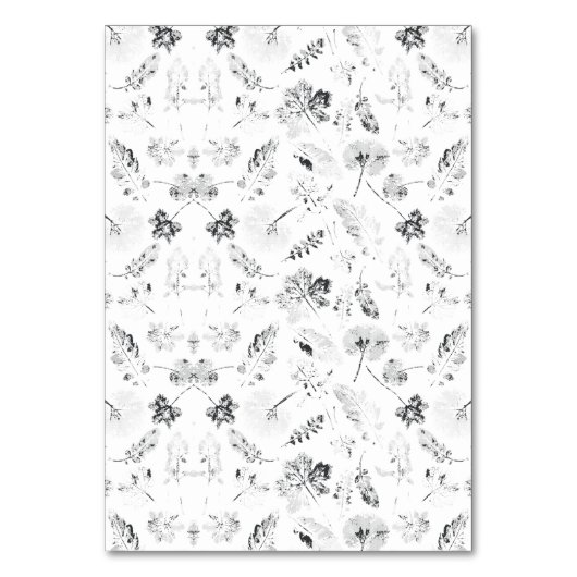 Elegant zwart-wit bloemmotief met d kaart (Achterkant)