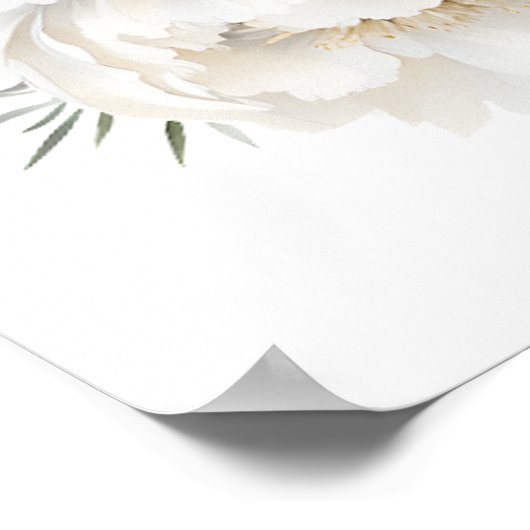 Elegant Zwart-wit boho bruiloft welkom teken Poster (Hoek)