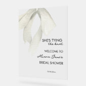 Elegant zwart-wit boog Vrijgezellenfeest Acryl Bord (Hoek)