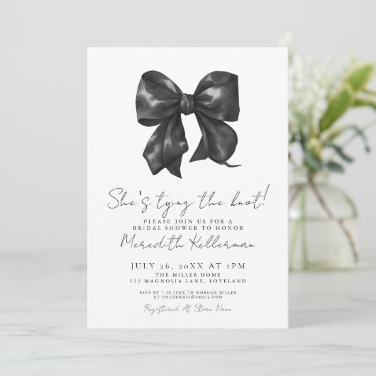 Elegant zwart-wit boog Vrijgezellenfeest Kaart (Staand voorkant)