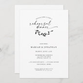 Elegant zwart-wit botanisch repetitiediner kaart (Voorkant / Achterkant)