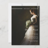 Elegant zwart-wit bruid foto Vrijgezellenfeest Kaart (Voorkant)