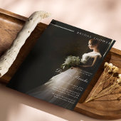 Elegant zwart-wit bruid foto Vrijgezellenfeest Kaart