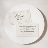 Elegant  Zwart & Wit Bruiloft Dank u Informatiekaartje