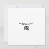 Elegant Zwart & Wit Bruiloft Save the Date Kaart (Achterkant)