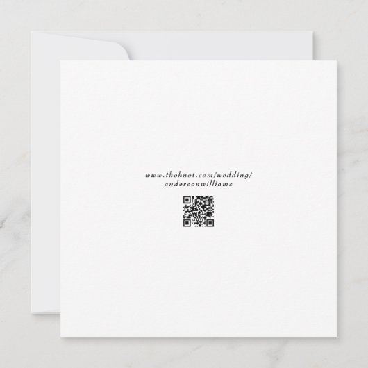 Elegant Zwart & Wit Bruiloft Save the Date Kaart (Achterkant)