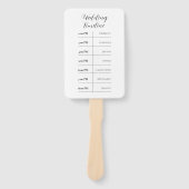 Elegant zwart-wit bruiloft thema handwaaier (Voorkant)