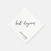 Elegant zwart-wit bruiloft thema servet (Hoek)