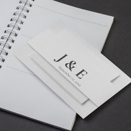 Elegant zwart-wit bruiloft thema uitnodigingen wikkel