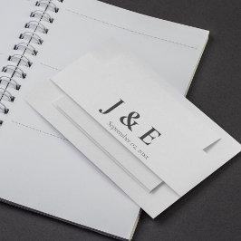 Elegant zwart-wit bruiloft thema uitnodigingen wikkel