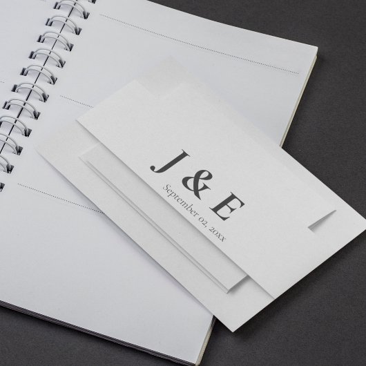 Elegant zwart-wit bruiloft thema uitnodigingen wikkel