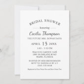 Elegant zwart-wit bruiloft Vrijgezellenfeest Kaart (Voorkant)