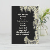 Elegant zwart-wit bubbels feest kaart (Staand voorkant)