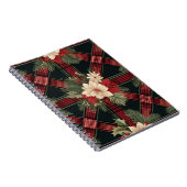 Elegant zwart-wit Buffalo Plaid Patroon Notebo Notitieboek (Rechterzijde)