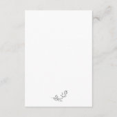 Elegant Zwart & Wit Crest Bruiloft Informatiekaartje (Achterkant)