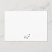 Elegant Zwart & Wit Crest Bruiloft Informatiekaartje (Achterkant)