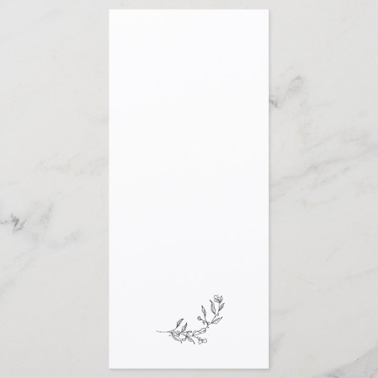 Elegant Zwart & Wit Crest Menu (Achterkant)