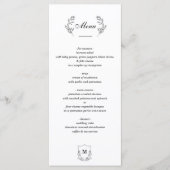Elegant Zwart & Wit Crest Menu (Voorkant)