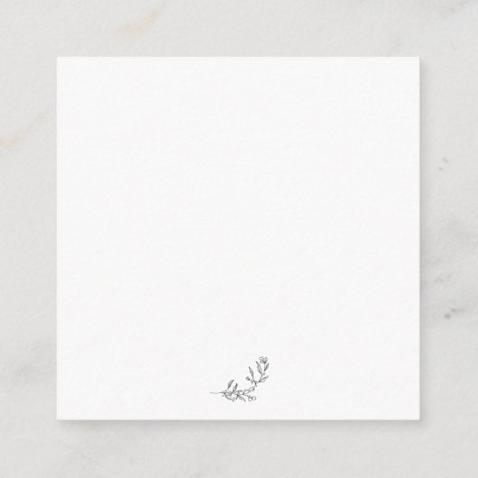 Elegant Zwart & Wit Crest QR Code Informatiekaartje (Achterkant)