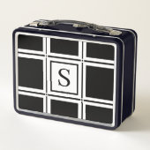 Elegant zwart-wit Custom Single Initiaal (Achterkant)
